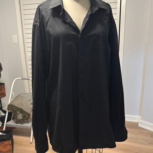 Men's Lucky Brand Black Dress Shirt Slim Fit - XL